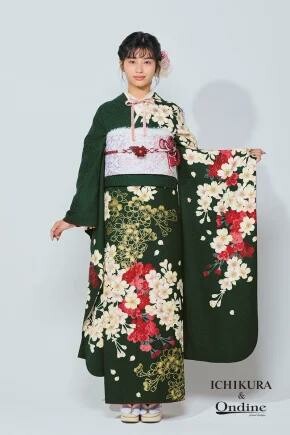 振袖専門店 オンディーヌの振袖 /緑色/ゴールド色/古典/その他/ E