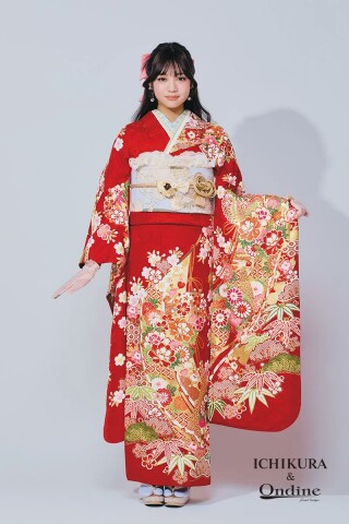 振袖専門店 オンディーヌの振袖 /赤色/ピンク色/古典/花柄/ E-952 | My振袖