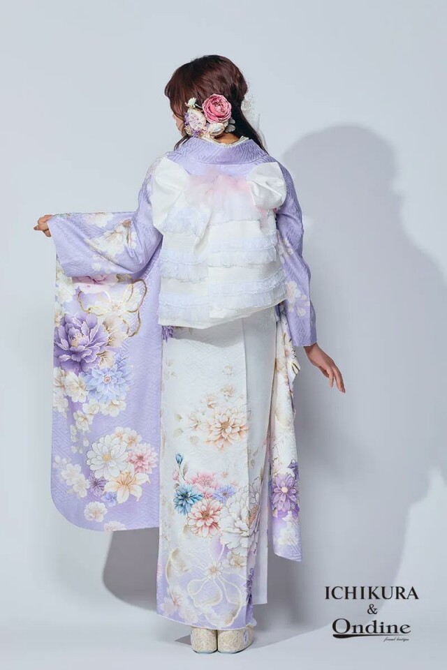 振袖専門店 オンディーヌの振袖 /紫色/ピンク色/キュート/牡丹柄/ OE