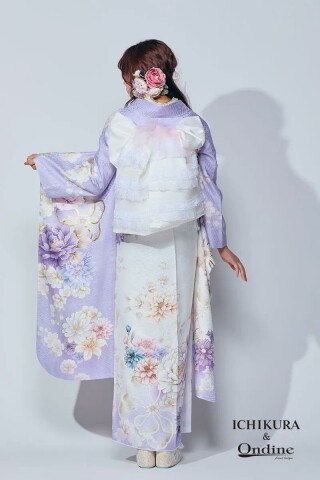 振袖専門店 オンディーヌの振袖 /紫色/ピンク色/キュート/牡丹柄/ OE
