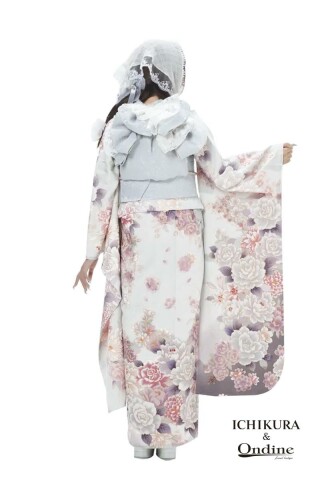 振袖専門店 オンディーヌの振袖 /水色/白色/キュート/花柄/ OE-1444-2