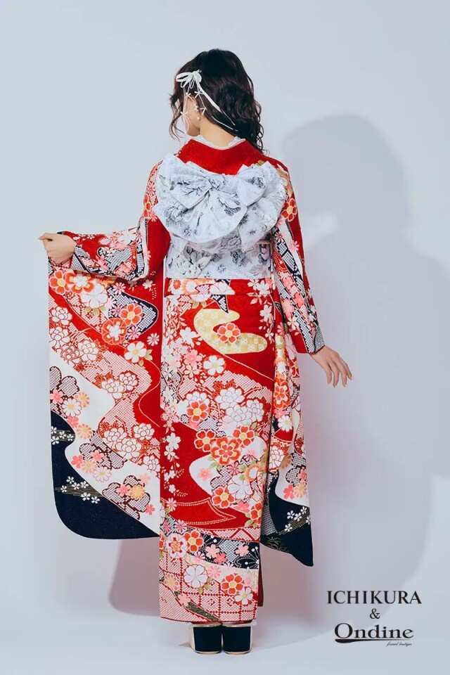 振袖専門店 オンディーヌの振袖 /赤色/古典/花柄/ E-845 | My振袖