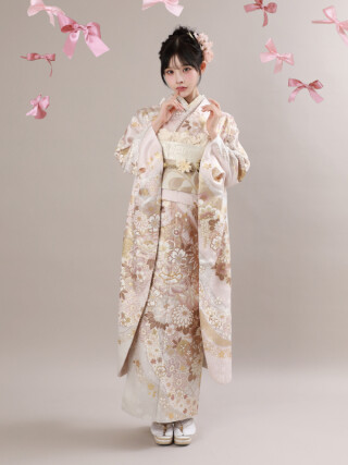 20Lab.（ハタチラボ.）の振袖 /ピンク色/ゴールド色/キュート/花柄