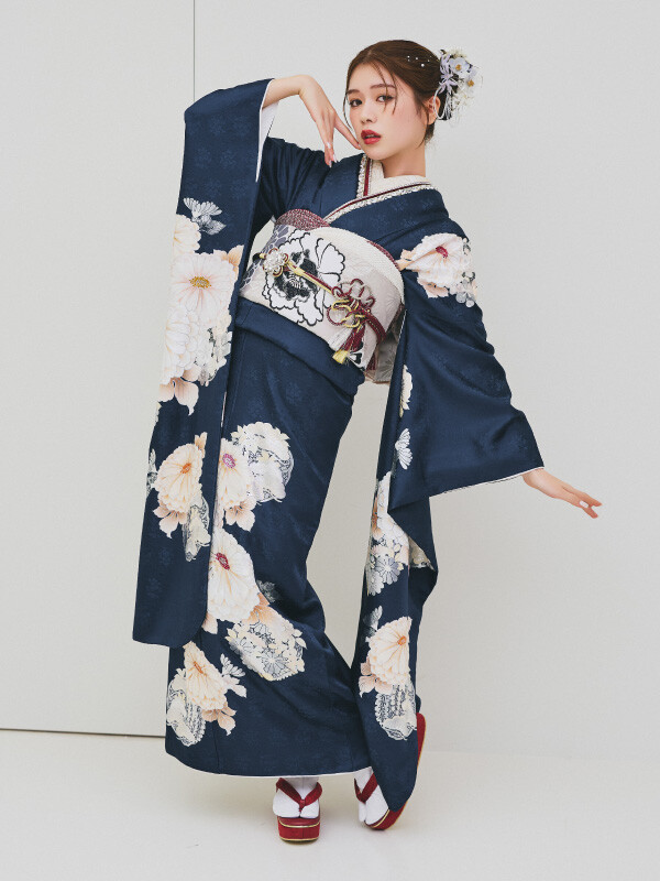 20Lab.（ハタチラボ.）の振袖 /青色/白色/エレガント/花柄/ S20L-057