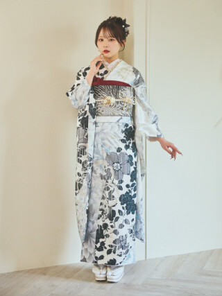 20Lab.（ハタチラボ.）の振袖 /白色/シルバー色/エレガント/花柄/ S20L
