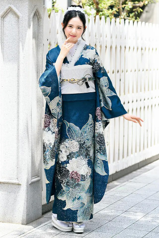 美品　ジョイフル恵利　振袖　長襦袢　帯　セット　着物　KJ05 美品 ジョイフル恵利 振袖 長襦袢 帯 セット 着物 KJ05 美品