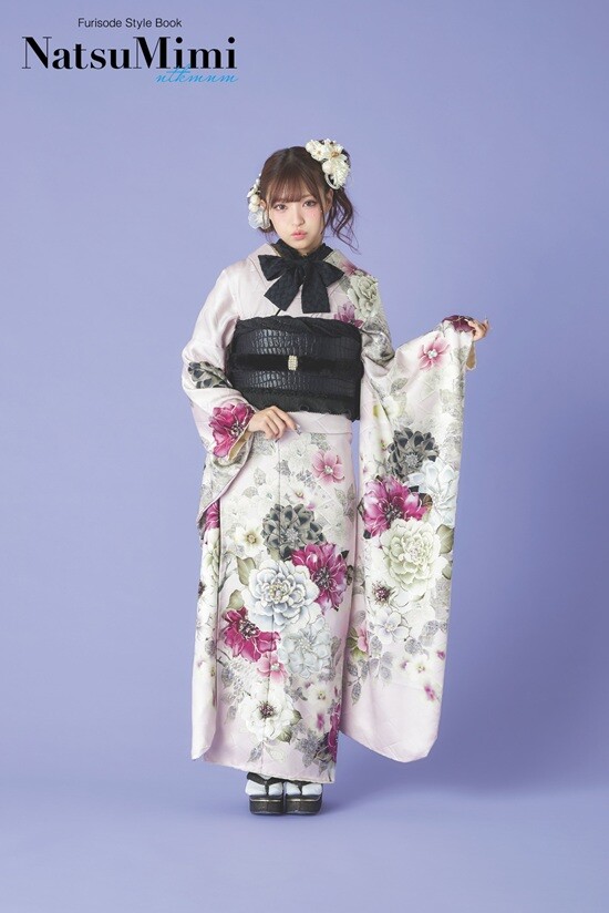 PLUMの振袖 /ピンク色/キュート/牡丹柄/ 【NatsuMimi｜MINAMI（みなみ