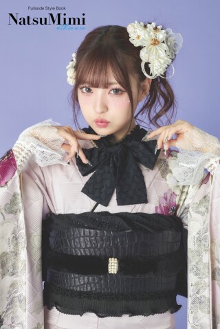 PLUMの振袖 /ピンク色/キュート/牡丹柄/ 【NatsuMimi｜MINAMI（みなみ