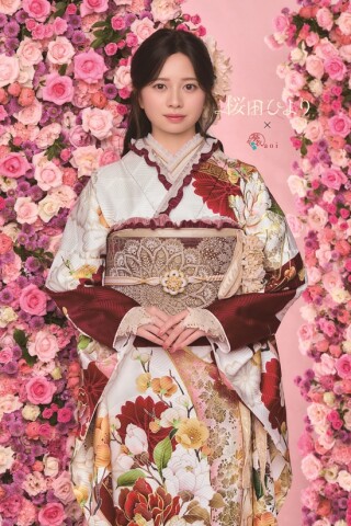 PLUMの振袖 /白色/赤色/キュート/花柄/ 桜田ひより振袖【2026新作