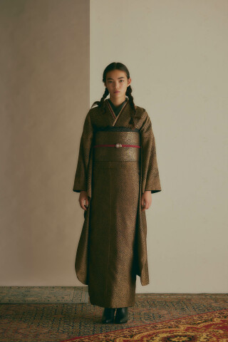 Matsu Ryo 502aj25，小物◎振袖＆袋帯 セミアンティーク ◎ 鈴屋 郡山店の振袖 /緑色/古典/松柄/ 架純 松車 | My振袖