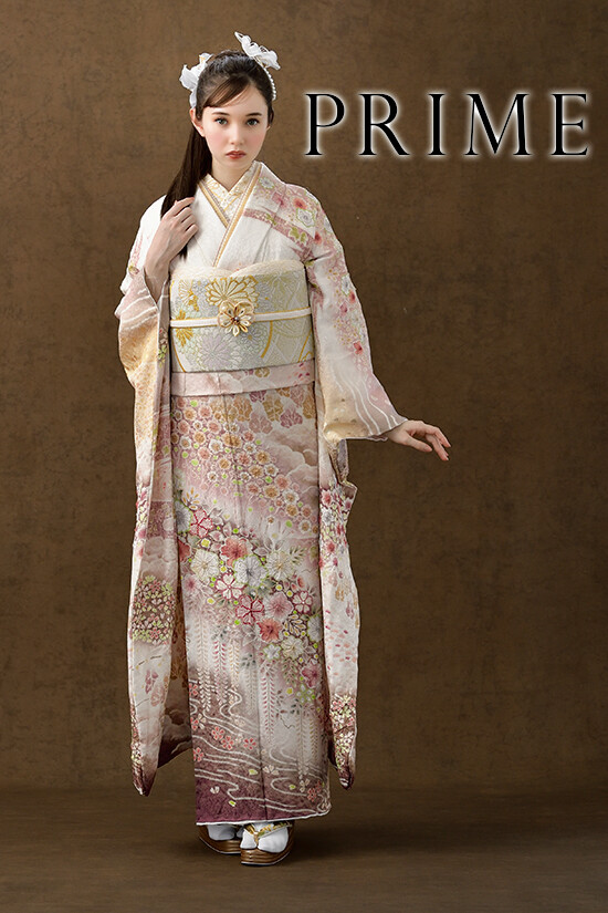 振袖プラチナ館の振袖 /白色/ピンク色/古典/花柄/ 2025 PRIME | My振袖