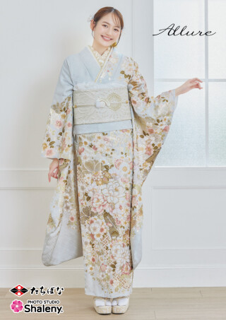 振袖 着物 成人式 結婚式 単品 パーティー 水色 成人式/参列/振袖】小物もかわいいスイートモダン☆水色花束 J