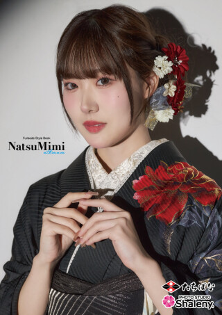 振袖/黒/赤/グラマラス/桜/NatsuMimi　NAT-0019の衣装画像3