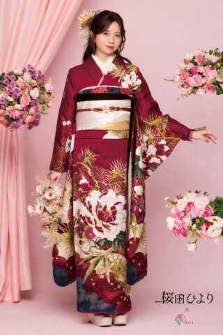 花いち都屋の振袖 /紺色/古典/花柄/ IT2504 | My振袖