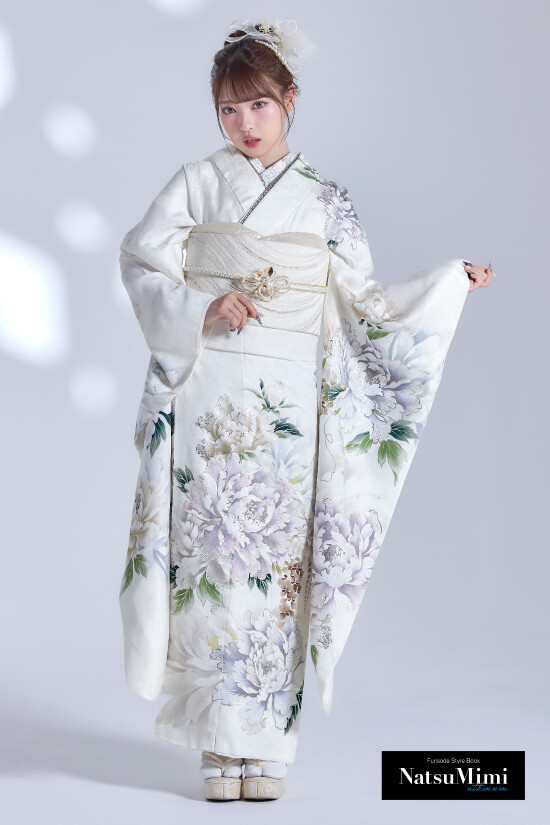 花いち都屋の振袖 /白色/エレガント/花柄/ NAT218 | My振袖