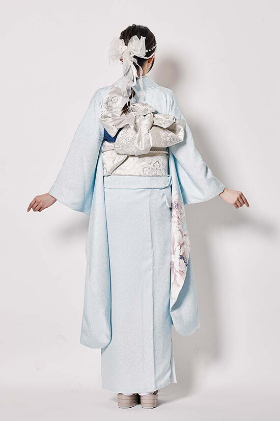 鈴乃屋の振袖 /水色/エレガント/牡丹柄/ MK-1605 | My振袖