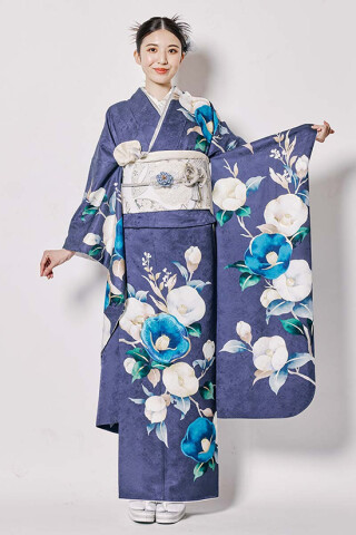 鈴乃屋の振袖 /紺色/古典/熨斗柄/ MK-1501 | My振袖