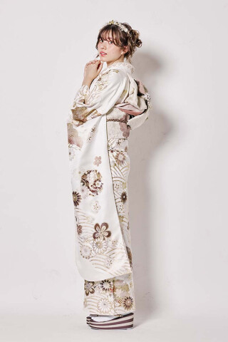 鈴乃屋の振袖 /白色/古典/花柄/ MK-1611 | My振袖