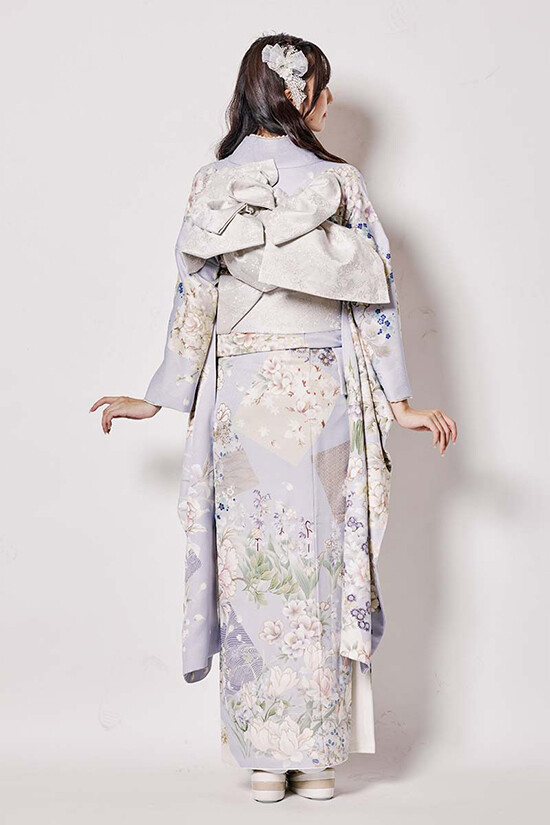 美品 振袖 フルセット 身丈162 正絹 furisode 紫 鈴乃屋 ガード 楽天市場】【成人式 振袖 レンタル】RS568 正絹 赤紫 桜さくら