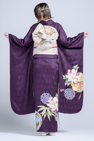 鈴乃屋の振袖 /紫色/クール/花柄/ MK-1406 | My振袖