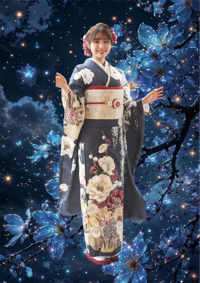 【mi・mimiri】アウトレット 155 中振袖 成人式 着物 美品 mi・mimiri】アウトレット 155 中振袖 成人式 着物 美品 mi・mimiri