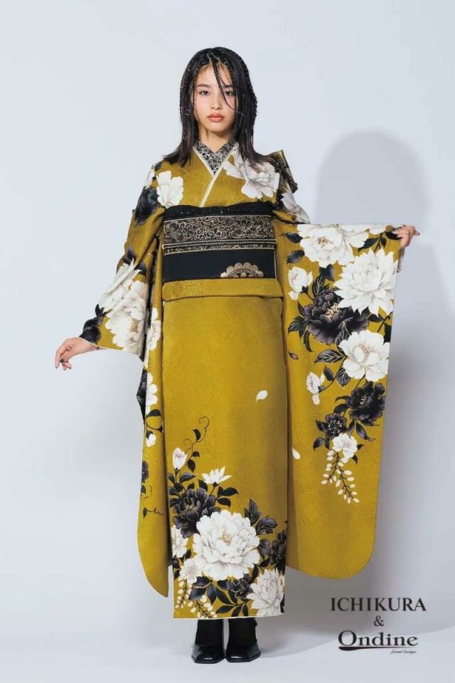 一蔵＆オンディーヌの振袖 /黄色/その他色/古典/花柄/ SPC-171 | My振袖