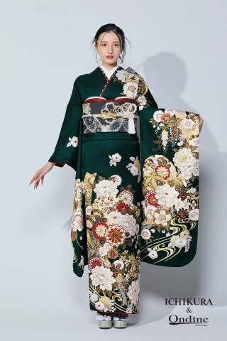 振袖専門店 一蔵の振袖 /緑色/ゴールド色/古典/その他/ E-1118 | My振袖