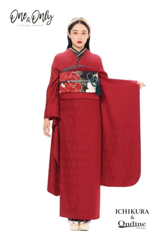 振袖専門店 一蔵の振袖 /白色/赤色/古典/桜柄/ E-1002 | My振袖