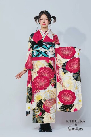 振袖専門店 一蔵の振袖 /ピンク色/赤色/古典/花柄/ E-1096 | My振袖