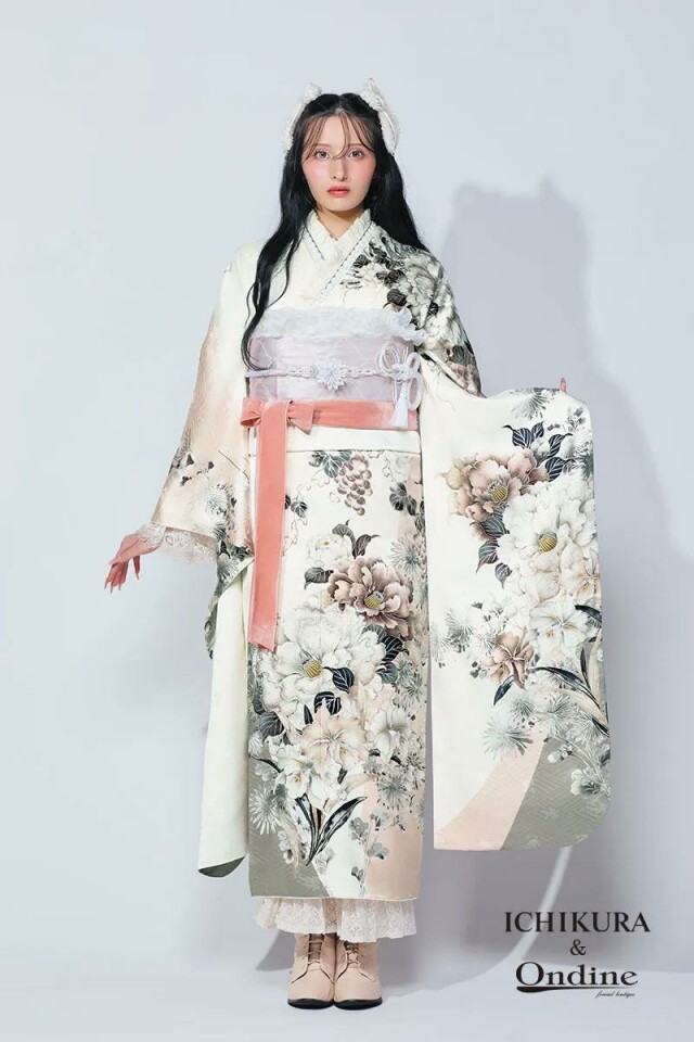 振袖専門店 一蔵の振袖 /白色/ピンク色/キュート/花柄/ OE-1530 | My振袖