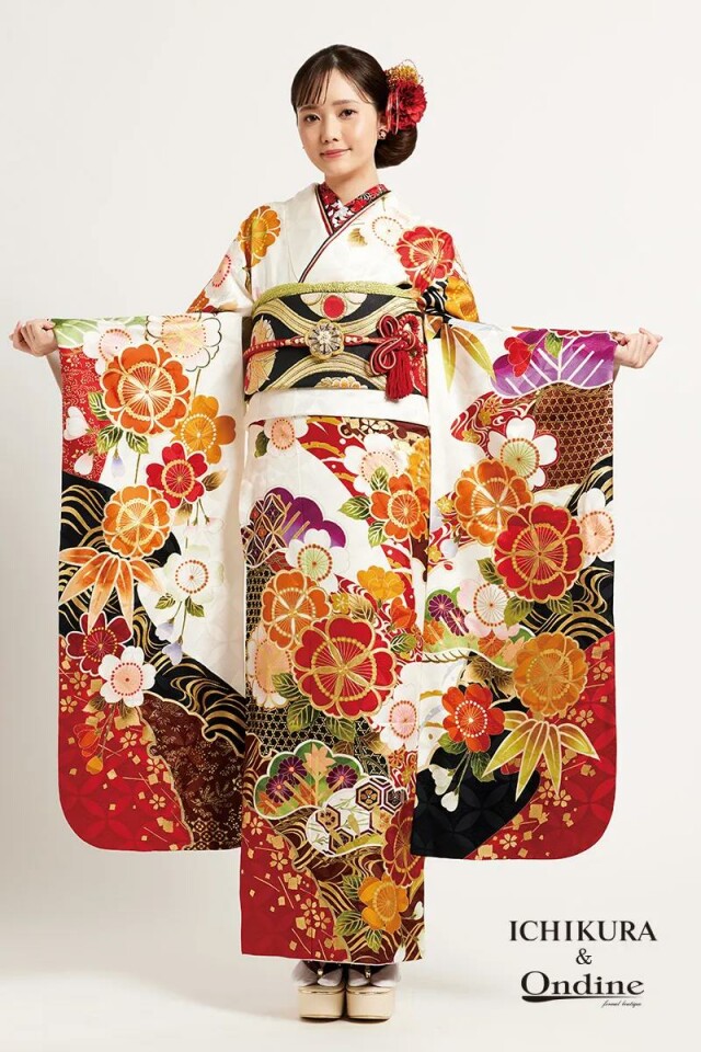 振袖専門店 一蔵の振袖 /白色/赤色/古典/花柄/ SPC-37 | My振袖