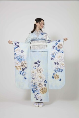 M190　振袖　身丈154cm　無地 M190 振袖 身丈154cm 無地 M190 振袖 身丈154cm 無地