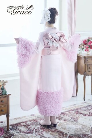 振袖専門店 一蔵の振袖 /ピンク色/ピンク色/キュート/無地柄/ mod-016