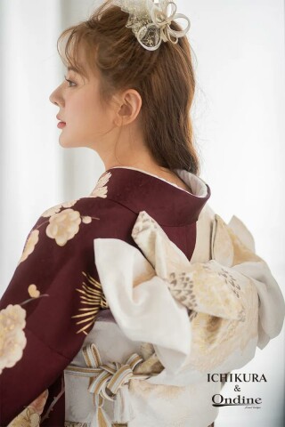 振袖専門店 一蔵の振袖 /紫色/白色/古典/花柄/ E-1105 | My振袖
