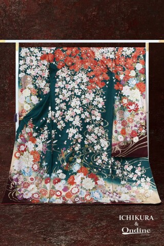 振袖専門店 一蔵の振袖 /緑色/赤色/古典/菊柄/ E-939 | My振袖