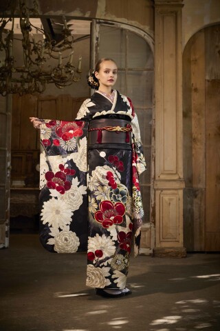 振袖専門店 一蔵の振袖 /白色/赤色/古典/桜柄/ E-1002 | My振袖