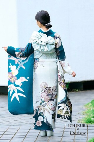 振袖専門店 一蔵の振袖 /緑色/ゴールド色/古典/花柄/ OE-1528-2 | My振袖