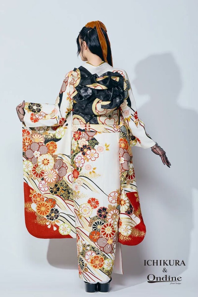 振袖専門店 一蔵の振袖 /白色/赤色/古典/菊柄/ OE-1323 | My振袖