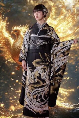 振袖フルセット 身丈156裄66 色無地 赤 黒 ゴールド 成人式 振袖フルセット 身丈156裄66 色無地 赤 黒 ゴールド 成人式 振袖フル