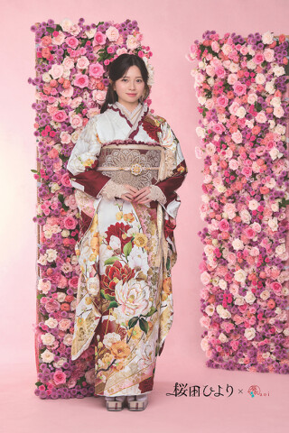 ウメショウの振袖 /白色/キュート/蝶柄/ 桜田ひより | My振袖