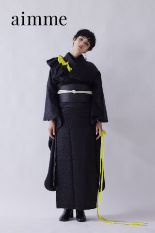 aimme黒振袖花総柄_振袖_96495 | aimme