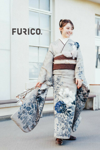 ブルーグレー×花柄　JILL STUART_振袖_99703 | FURICO
