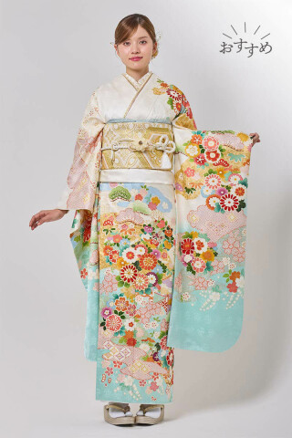 No.52500 【MK-1612】鮮やかな彩りと華やかな花模様が映える優美な振袖