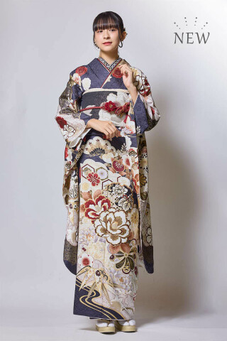 No.52509 【MK-1714】深紺×金に華やぎを重ねるモダン古典