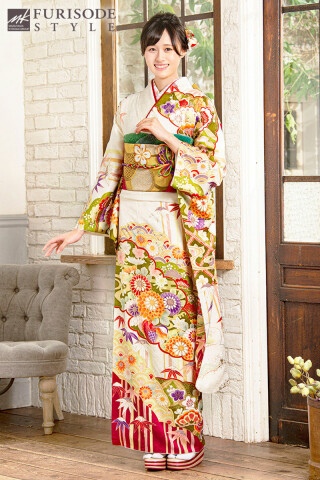 【MK-1101】松竹梅に菊やおしどり柄_振袖_52516 | FURISODE　STYLE　まるやま・京彩グループ