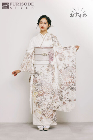 FURISODE STYLE まるやま・京彩グループの振袖 /白色/ピンク色