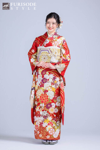 【MK-1410】伝統柄と品のある朱赤で正統派美人_振袖_52548 | FURISODE　STYLE　まるやま・京彩グループ