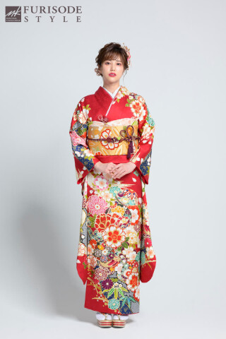 【MK-1310】美人度高まる大人な赤地、王道コーデでノーブルに_振袖_52554 | FURISODE　STYLE　まるやま・京彩グループ