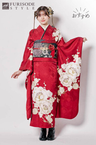 【MK-1609】深みのある赤に大輪の花が咲き誇る華麗な振袖_振袖_53102 | FURISODE　STYLE　まるやま・京彩グループ