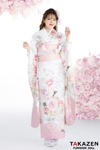 TAKAZENの振袖 /赤色/その他色/古典/花柄/ 最新作正統派古典 ピンク 鞠